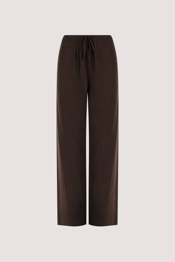 PERCY BITTER CHOC SILK PANT | DISSH