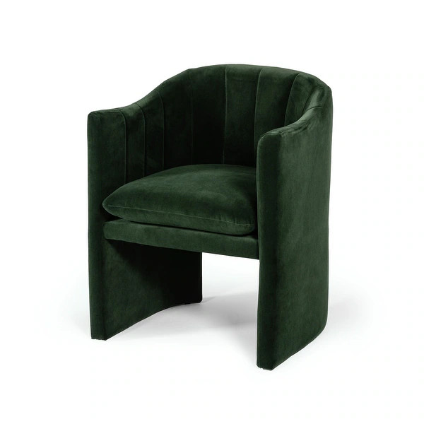 Modrest Danube Modern Jade Green Fabric Dining Chair | Bed Bath & Beyond