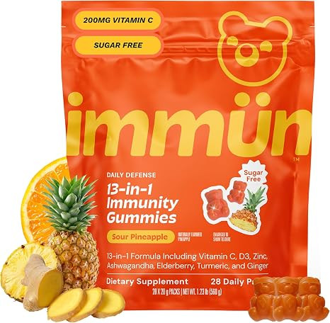 Grüns Immun Immunity Gummies, Vitamin C, Daily Immune Support, 28 ct | Amazon (US)