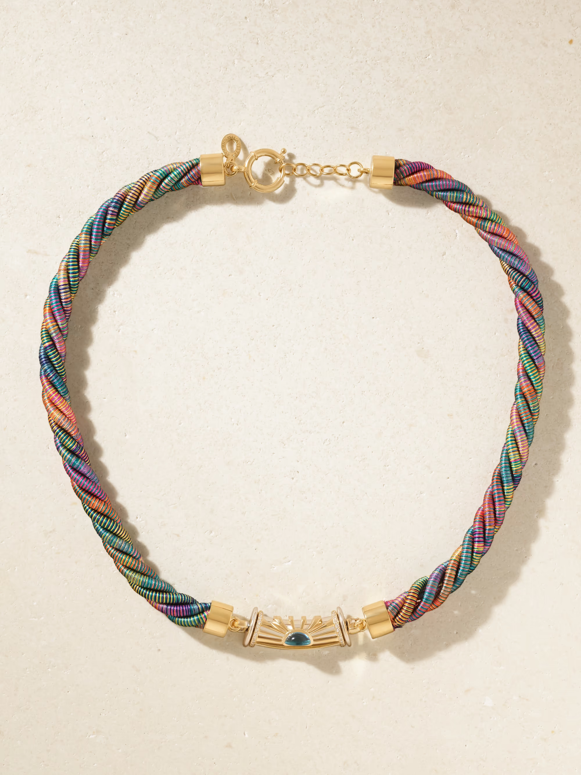 Warrior Dawn 18-karat gold topaz and diamond necklace | NET-A-PORTER (UK & EU)