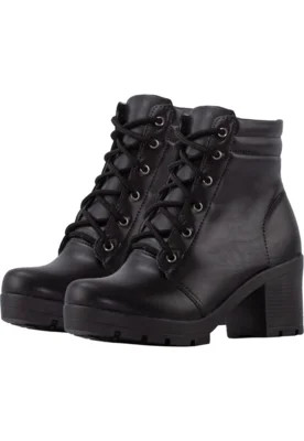 Bota Coturno Amorelle Salto Médio Cano Baixo Sintético Preto | Dafiti (BR)