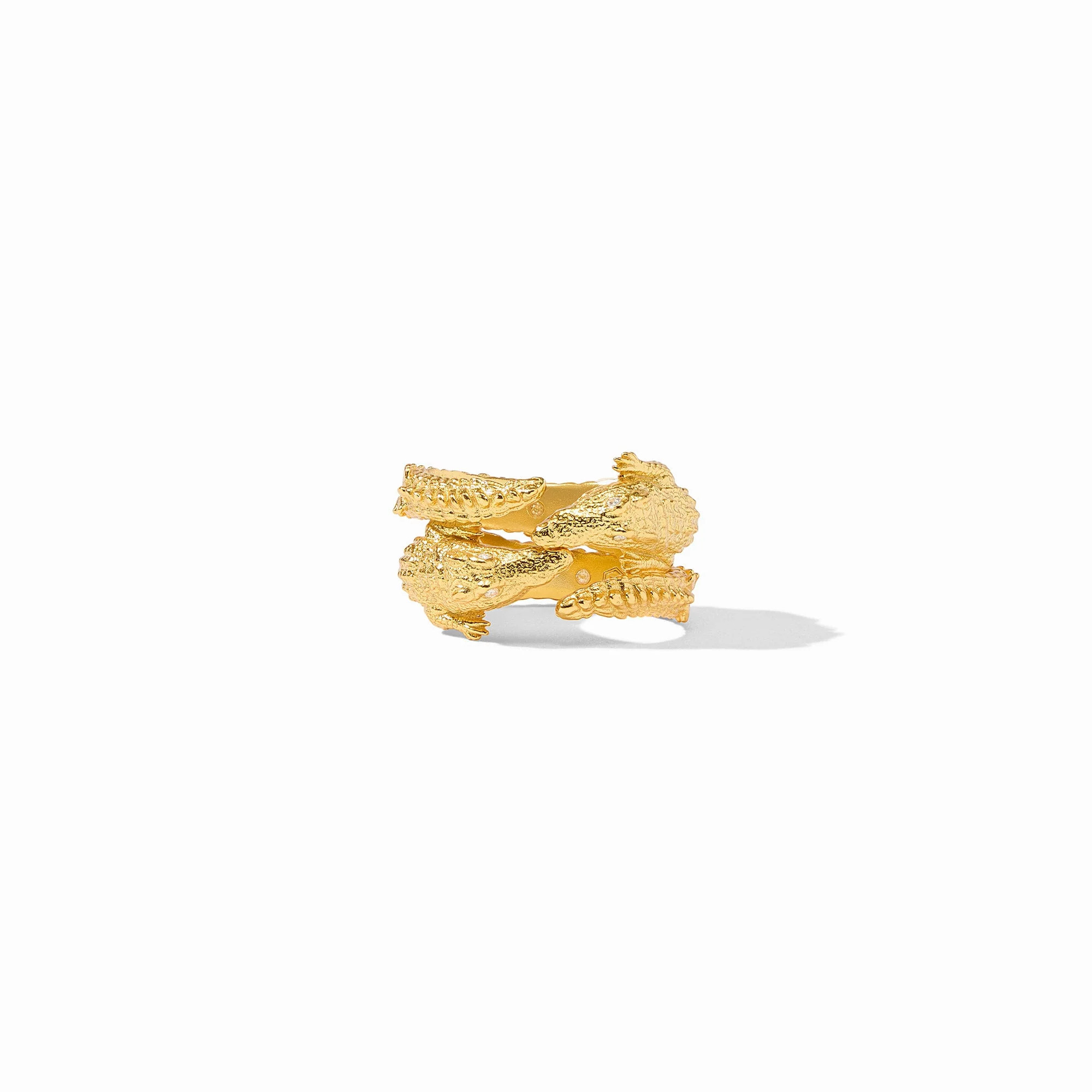 Alligator Duet Ring - Cubic Zirconia / 8 | Julie Vos