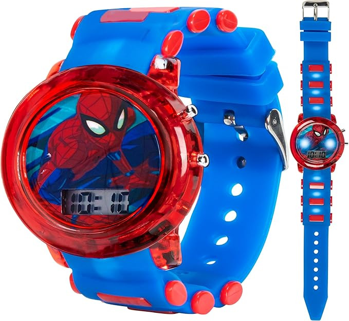 Accutime Kids Marvel Spider-Man Digital Quartz Plastic Watch for Boys & Girls with LCD Display Re... | Amazon (US)