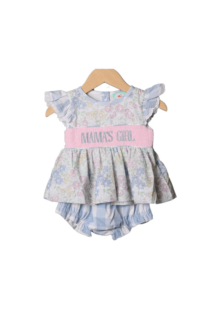 Smocked Mama's Girl Pretty Floral Bloomer Set | The Smocked Flamingo