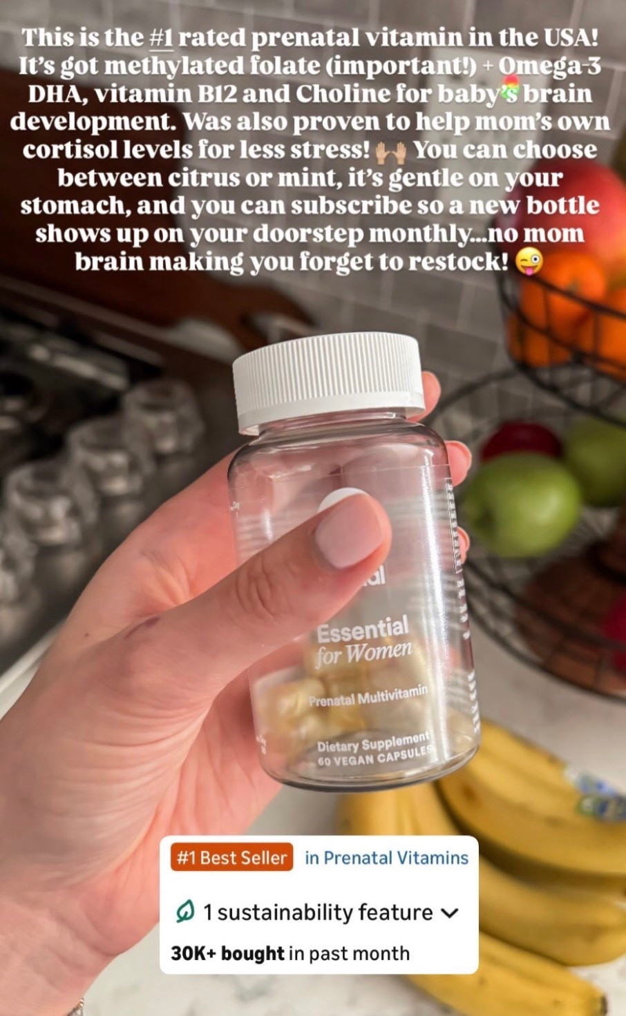 This is the #1 rated prenatal vitamin in the USA! 😜

#LTKmomlife #LTKBump #LTKdayinmylife