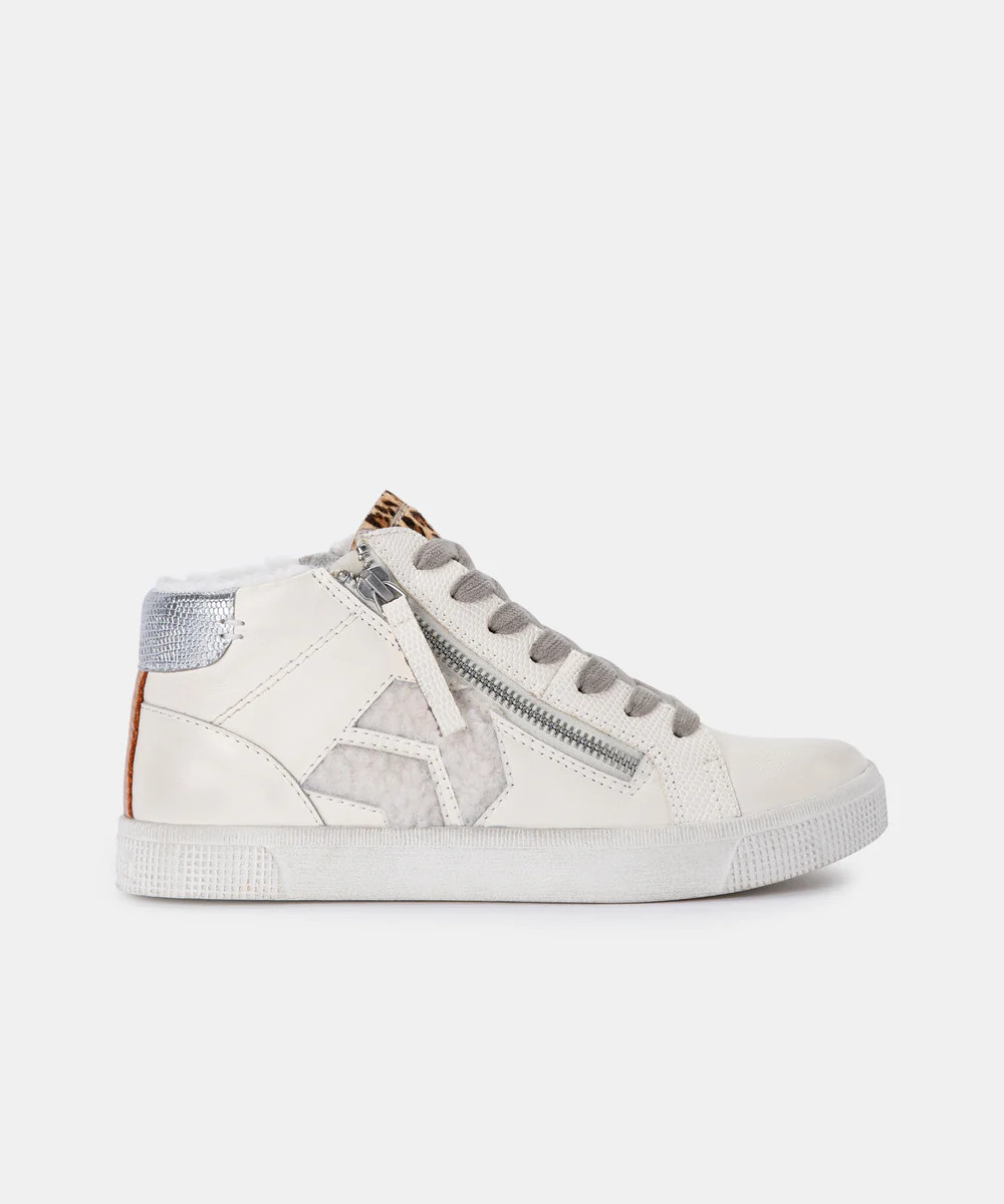 ZONYA SNEAKERS IN WHITE MULTI PLUSH | DolceVita.com