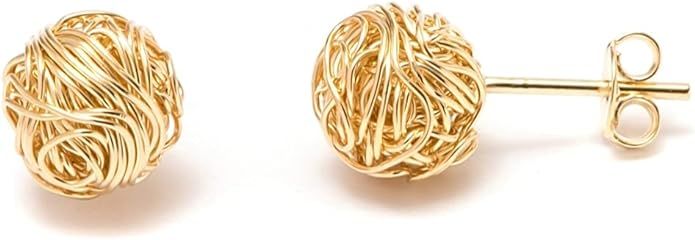 Gold Love Knot Earrings for Women & Girls | Barzel 18K Gold Plated Woven Love Knot Stud Earrings ... | Amazon (US)