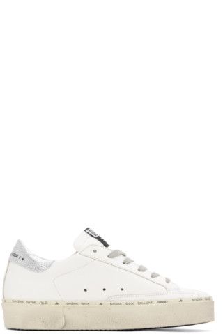 White & Silver Hi Star Sneakers | SSENSE