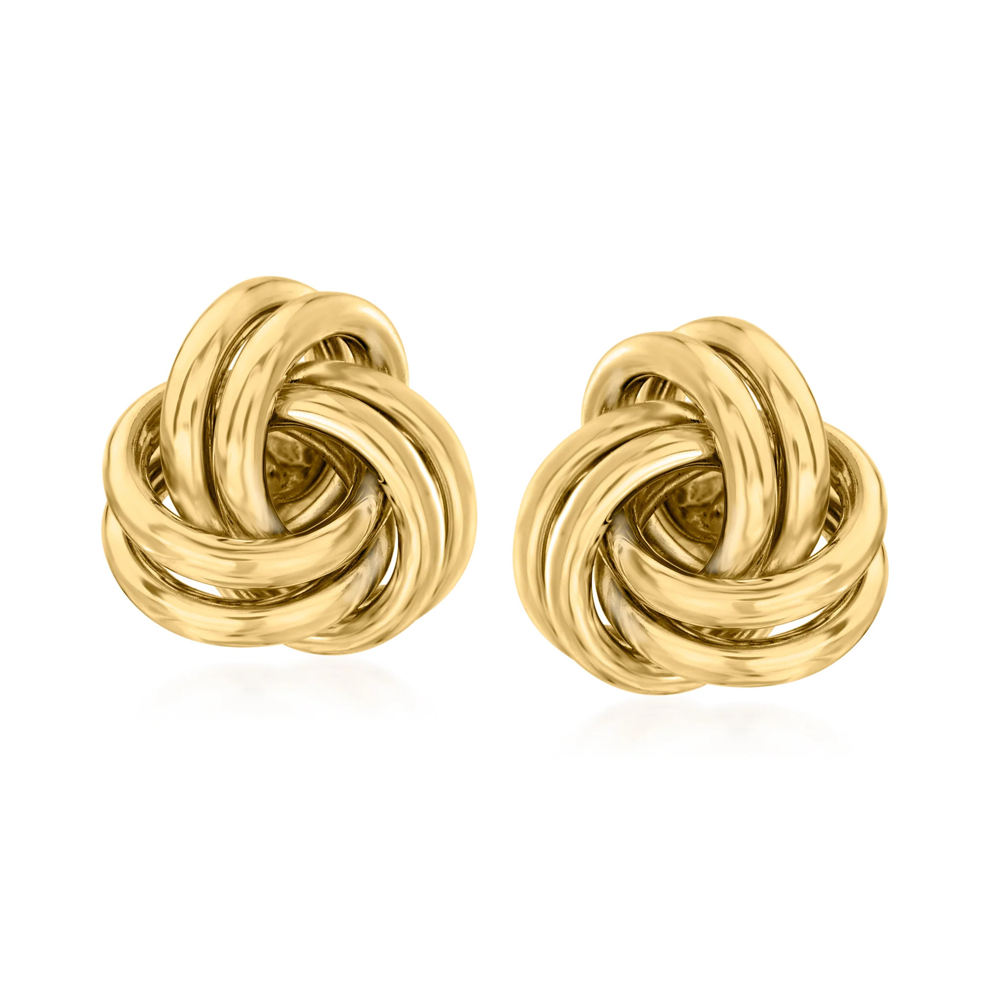 Ross-Simons 14kt Yellow Gold Love Knot Stud Earrings | Shop Simon