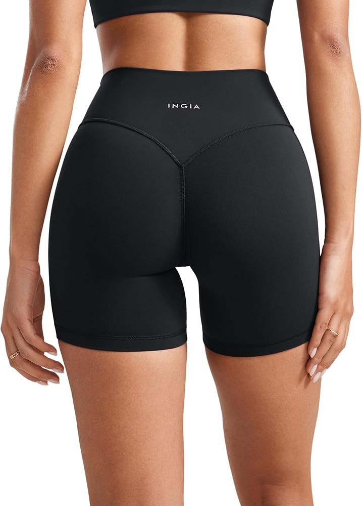 INGIA No Front Seam Scrunch Butt Biker Shorts 5'' | Amazon (US)