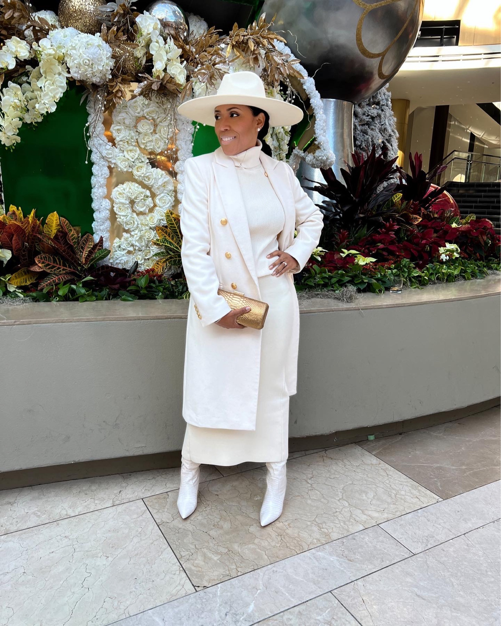 It’s the holiday season… what are you wearing HERE ~ AND ~ THERE? How about this amazing look, topped off with this amazing hat, and grounded with these amazing boots? #lackofcolor #winterwhite #stilettoboots

#LTKHoliday #LTKbeauty #LTKstyletip