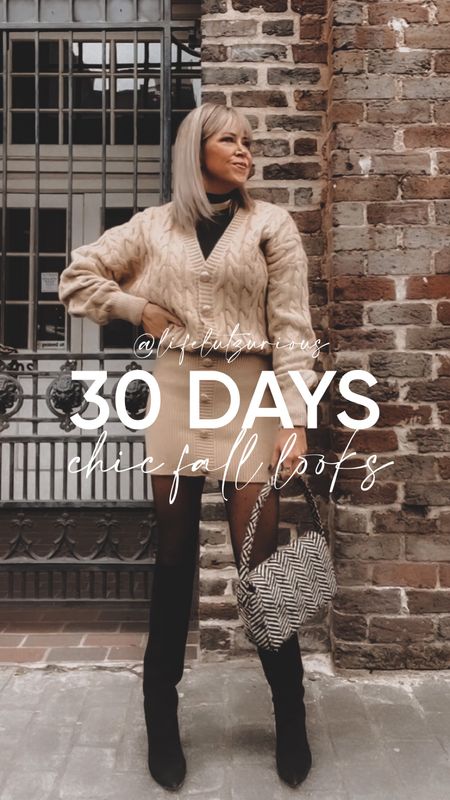 DAY 10/30 CHIC FALL OUTFITS
Take your favorite sweater dress, add a turtleneck and tights for a Parisian-chic take on a classic outfit. Thanksgiving outfit inspo, fall fashion, winter style, Life Lutzurious, sweater dress, fashion over 40

#LTKSeasonal #LTKHoliday #LTKstyletip