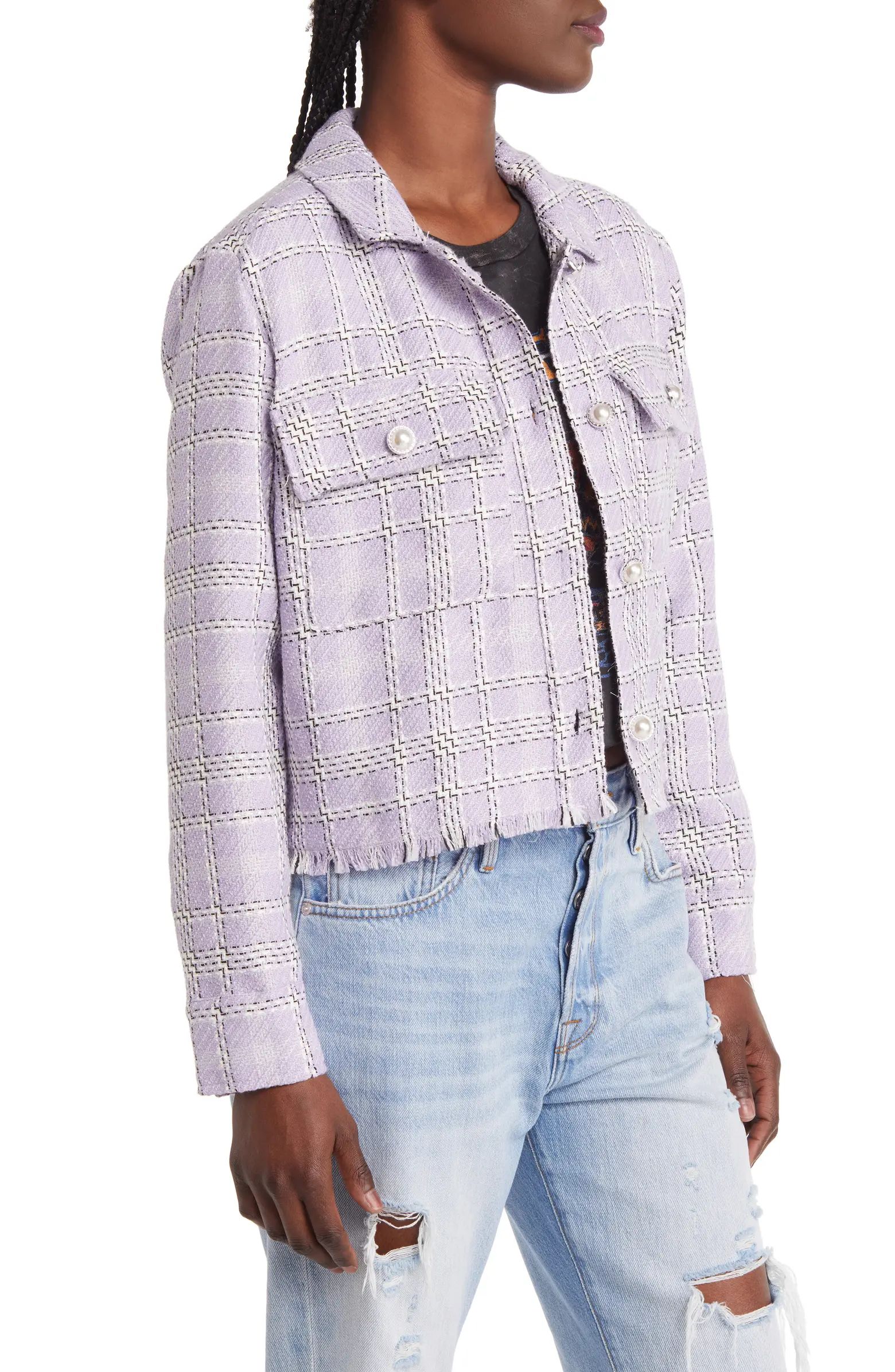 Plaid Tweed Crop Jacket | Nordstrom