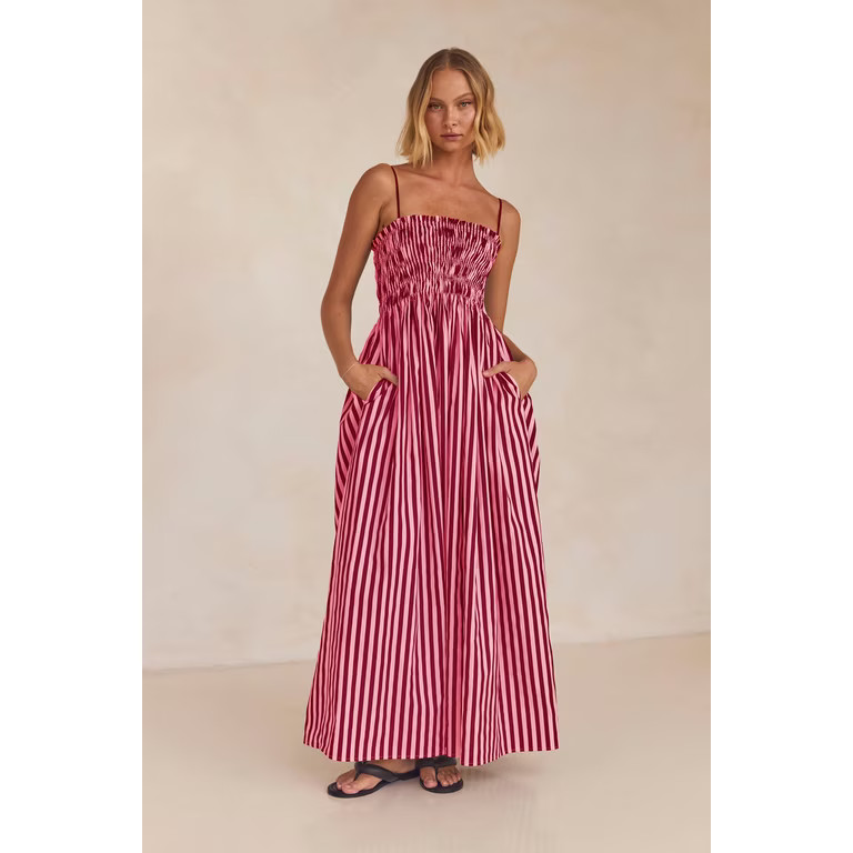Gupgi Women Slip Sleeveless Dress Summer Vertical Stripe Print A-Line Dress for Vacation Cocktail... | Walmart (US)