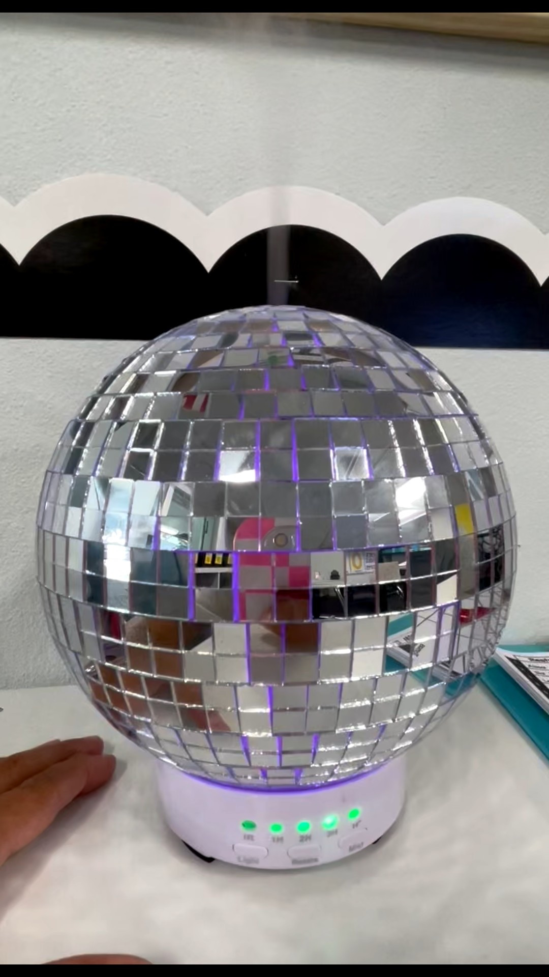 Disco ball classroom diffuser and essential oils 