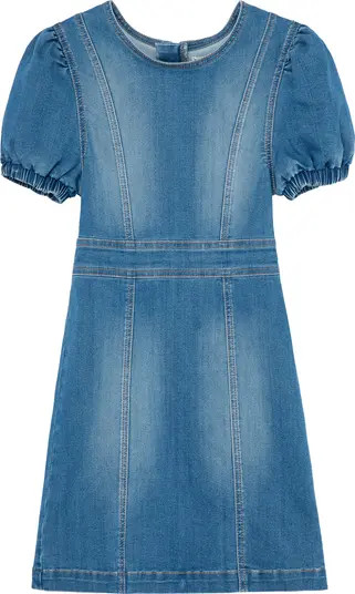 Habitual Girl Kids' Puff Sleeve Denim Dress | Nordstrom | Nordstrom