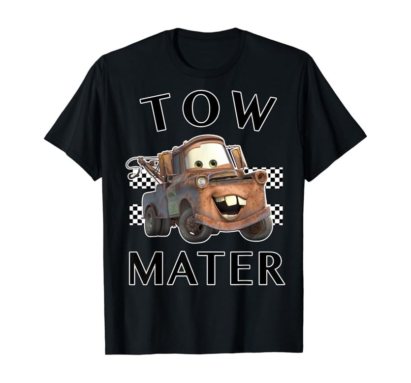 Disney Pixar Cars Tow Mater Finish Graphic T-Shirt T-Shirt | Amazon (US)