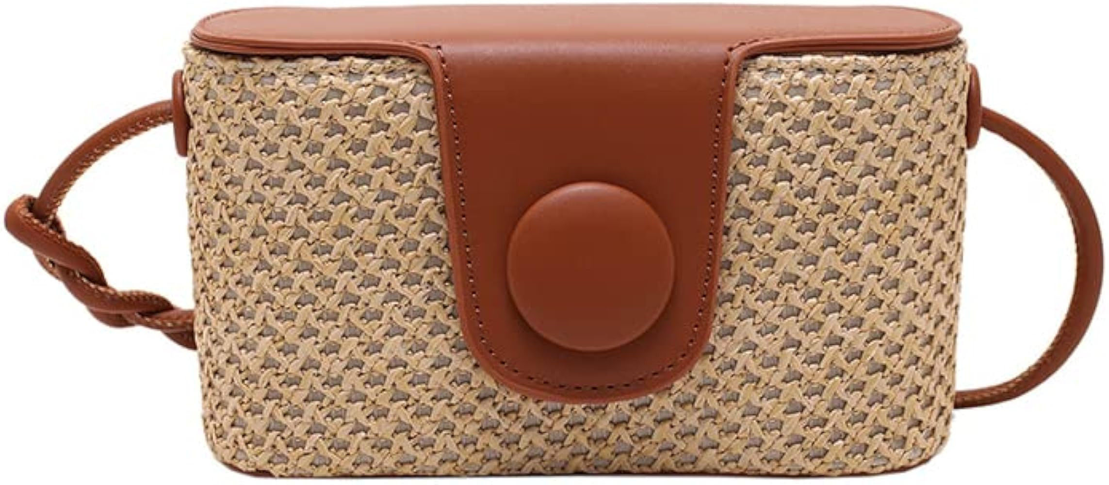 Straw Hobo Bag for Women Woven Shoulder Crossbody Bag Handbag Box Purse Small Totes for Beach | Amazon (US)