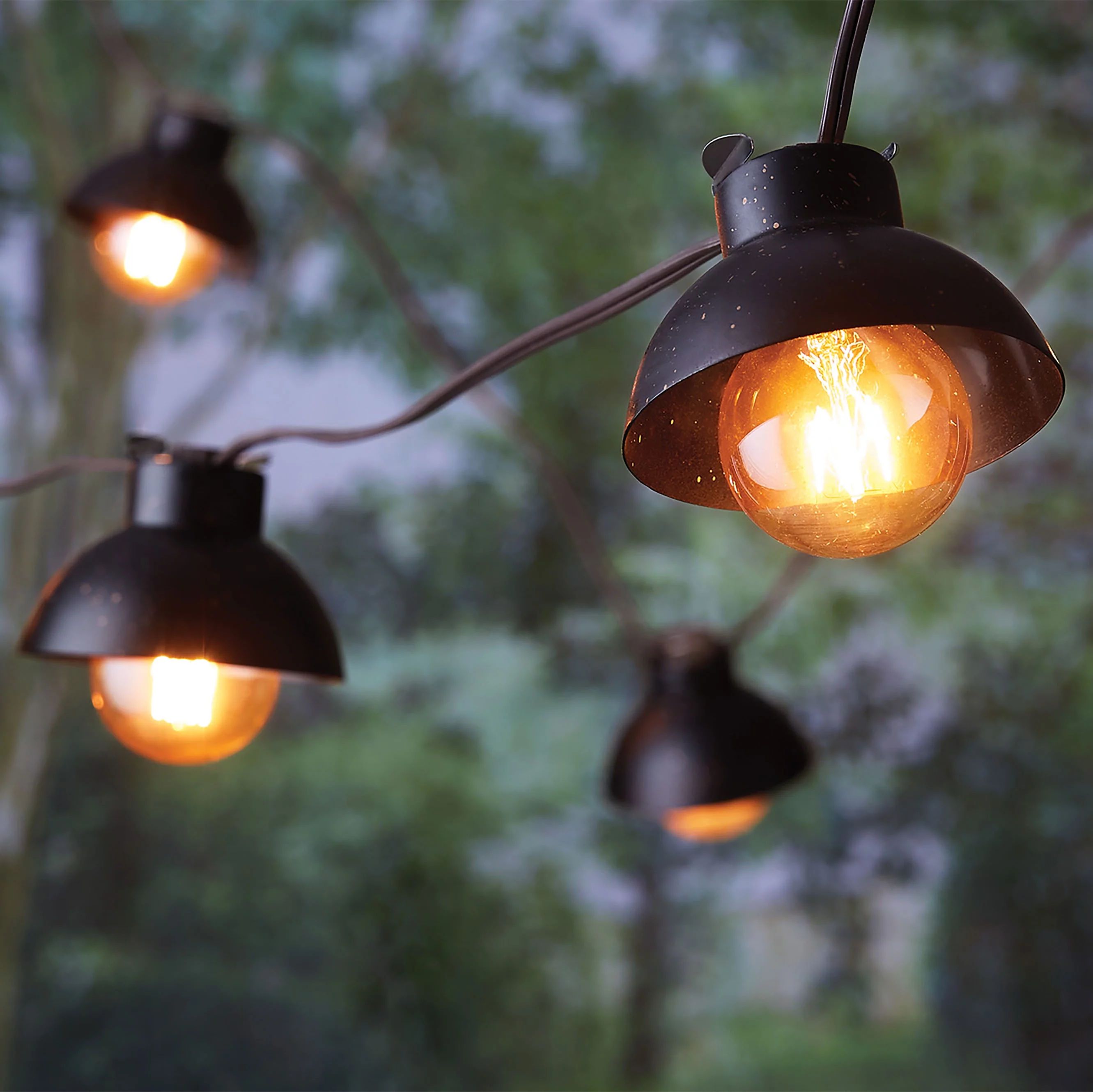 Better Homes & Gardens 10-Count Vintage Filament Globe Metal Lantern Outdoor String Lights | Walmart (US)