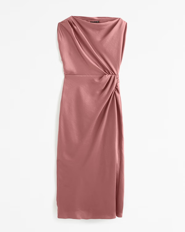 Women's High-Neck Draped Maxi Dress | Women's Clearance | Abercrombie.com | Abercrombie & Fitch (US)