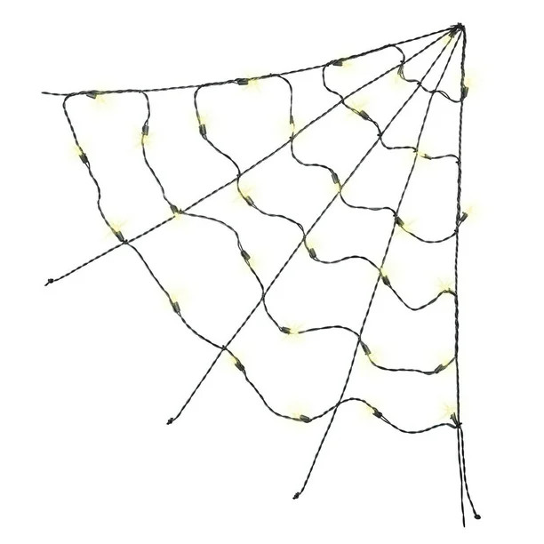 Way to Celebrate Halloween 30-Count Spider Web Lights, with Clear Lights, 2-Pack - Walmart.com | Walmart (US)