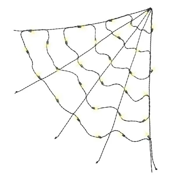 Way to Celebrate Halloween 30-Count Spider Web Lights, with Clear Lights, 2-Pack - Walmart.com | Walmart (US)