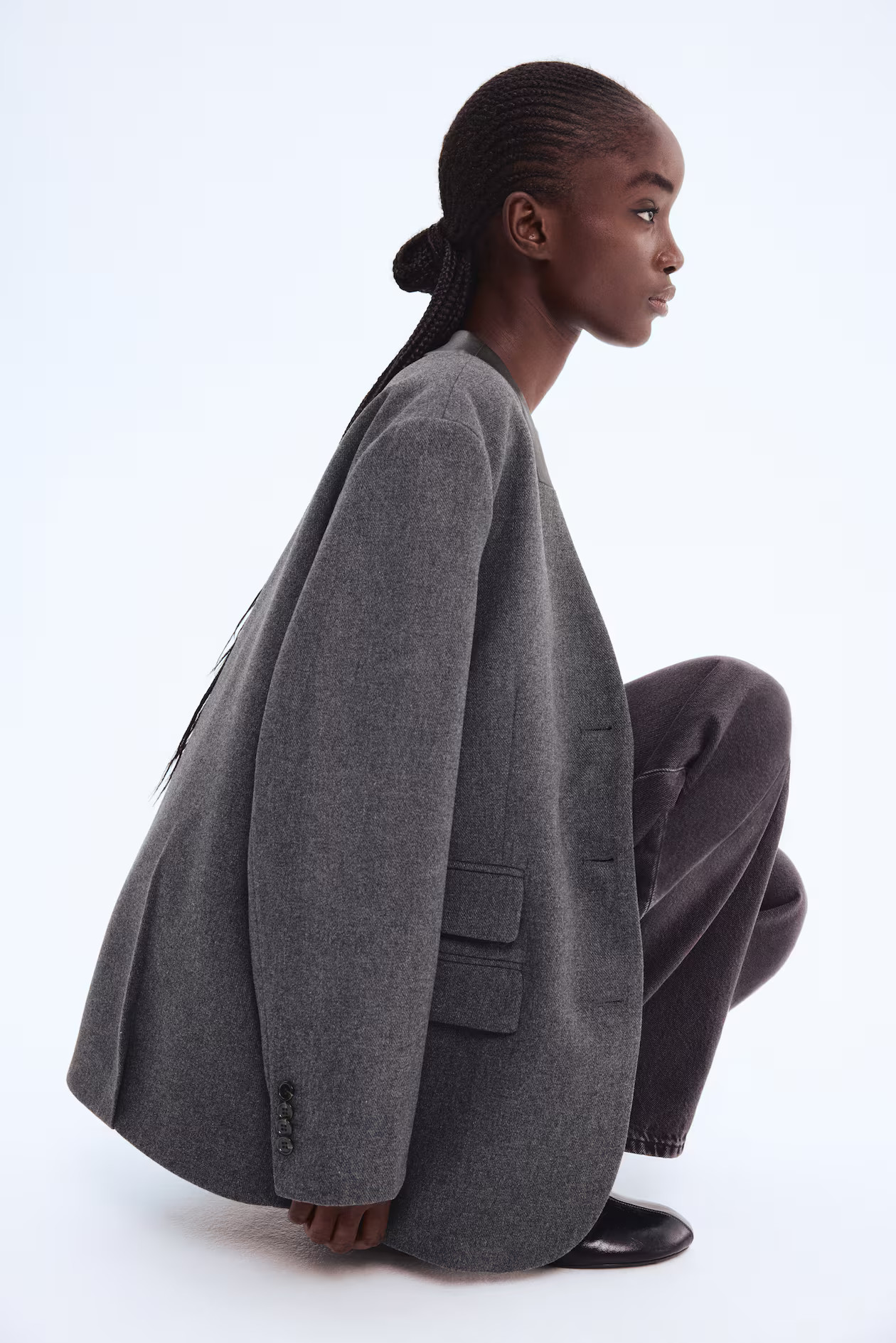Collarless blazer | H&M (UK, MY, IN, SG, PH, TW, HK)