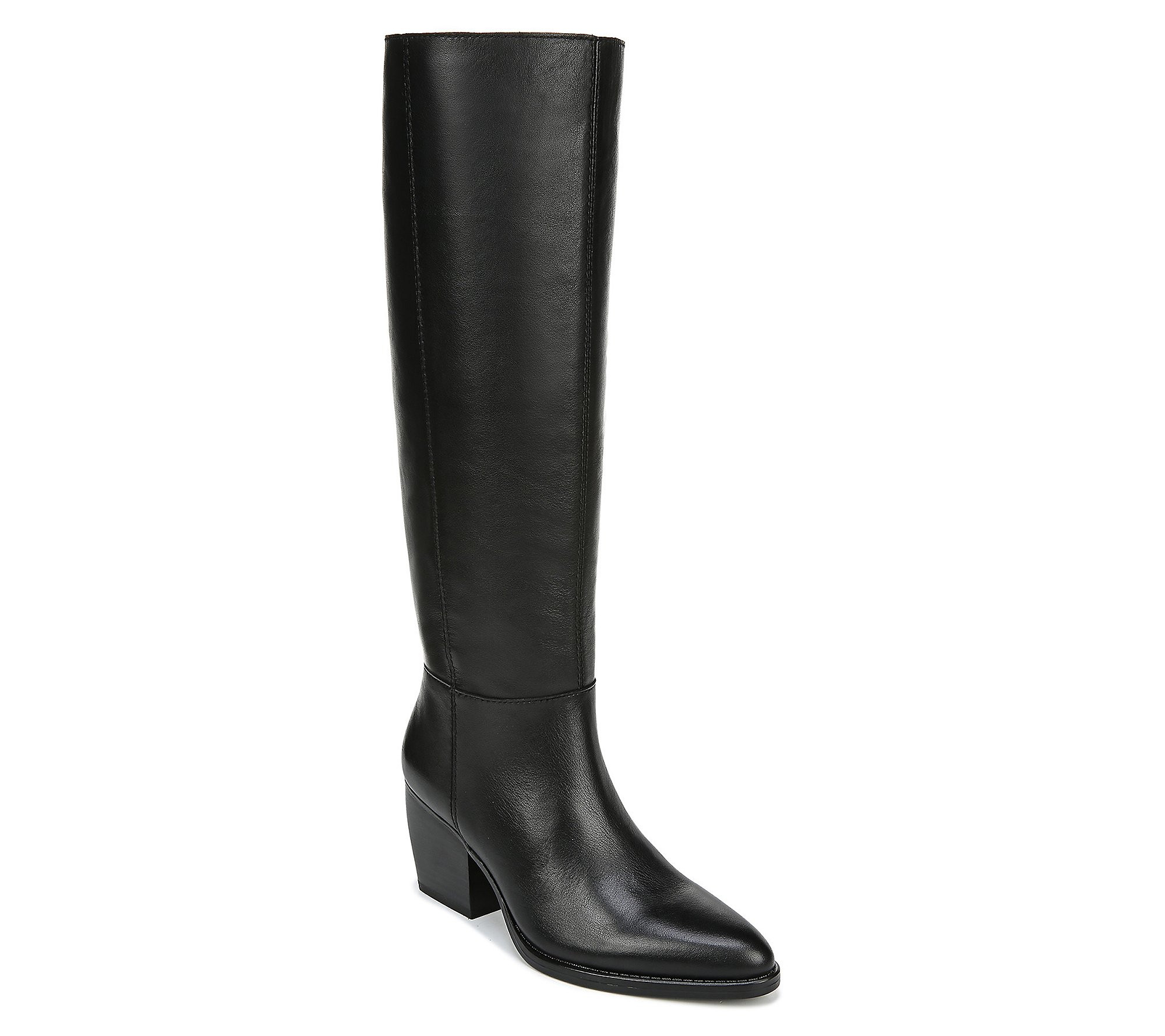 Naturalizer Leather Knee High Block Heel Boots Fae | QVC
