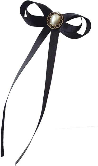 JKQBUX Women's Brooch Pin pearl Jk preppy style Pre Neck Tie Wedding Party Bow for Women Girls St... | Amazon (US)