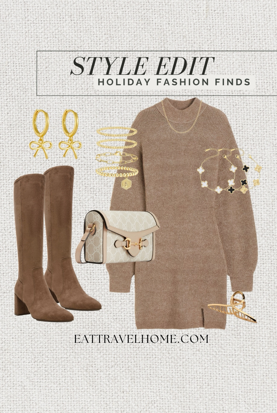Holiday Fashion Finds 🤎
Neutral colors + gold jewelry + knit mock sweater dress + handbags 

Amazon, H&M, Nordstrom, Gucci
Outfits for Thanksgiving, Christmas, NYE.



#LTKCyberWeek #LTKHoliday #LTKSeasonal