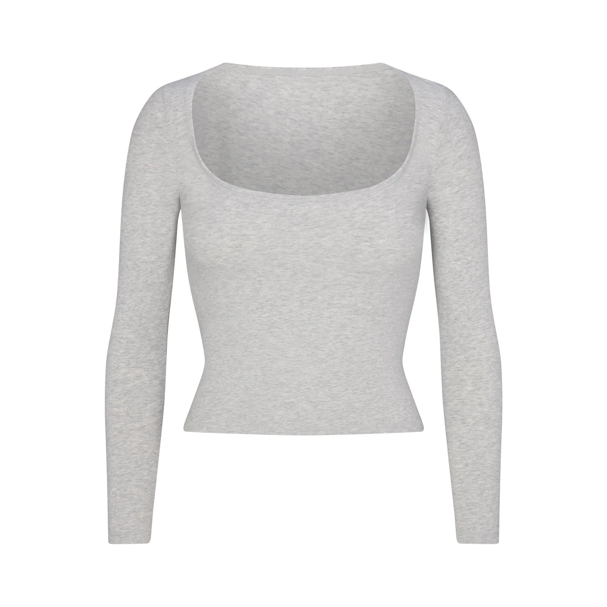 SCOOP NECK LONG SLEEVE TOP | SKIMS (US)