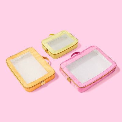 3pc Packing Cube Set Pink/Orange/Light Yellow - Stoney Clover Lane x Target | Target