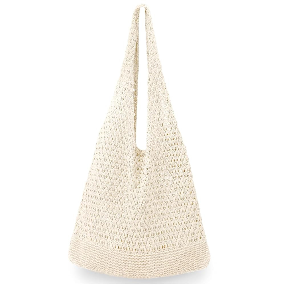 hatisan Crochet Bags for Women - Summer Beach Tote, Aesthetic Hippie Knit Bag | Amazon (US)