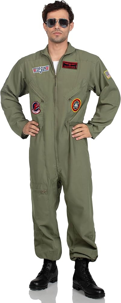 Leg Avenue mens Top Gun Flight Suit Costume | Amazon (US)