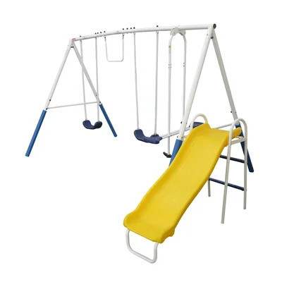 XDP Recreation Blue Ridge Play Outdoor Backyard Playset Kids Swing Set W/ Slide | Wayfair North America