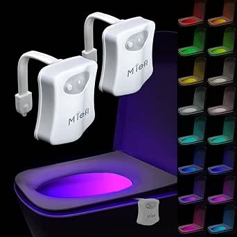 Toilet Light Motion Sensor 16 Colors Changing (2 Pack),LED Glow Bowl Inside Toilet Light, Smart N... | Amazon (US)