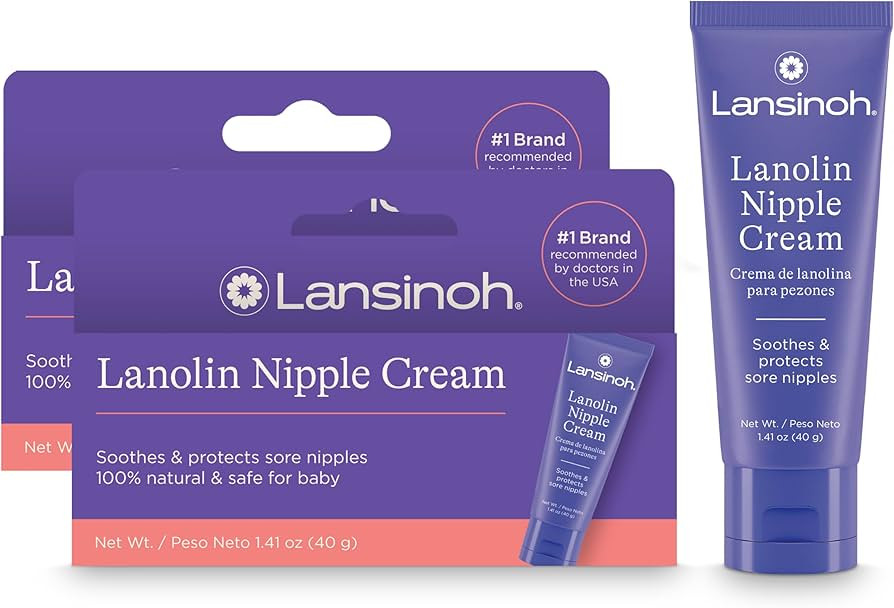 Lansinoh Lanolin Nipple Cream, Safe Nipple Balm for Baby and Mom, Breastfeeding Essentials, 1.41 ... | Amazon (US)
