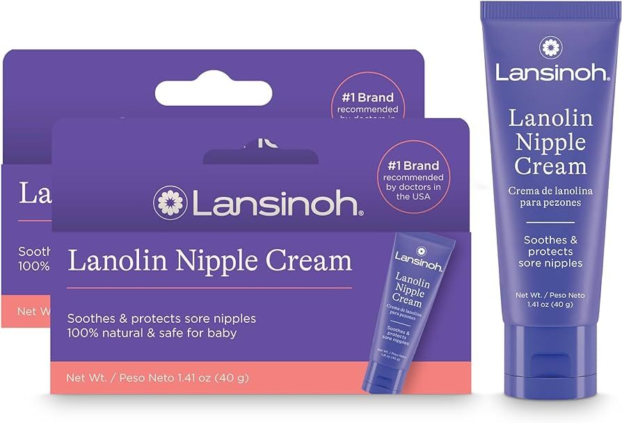 Lansinoh Lanolin Nipple Cream, Safe for Baby and Mom, Breastfeeding Essentials, 1.41 Ounce(Pack o... | Amazon (US)