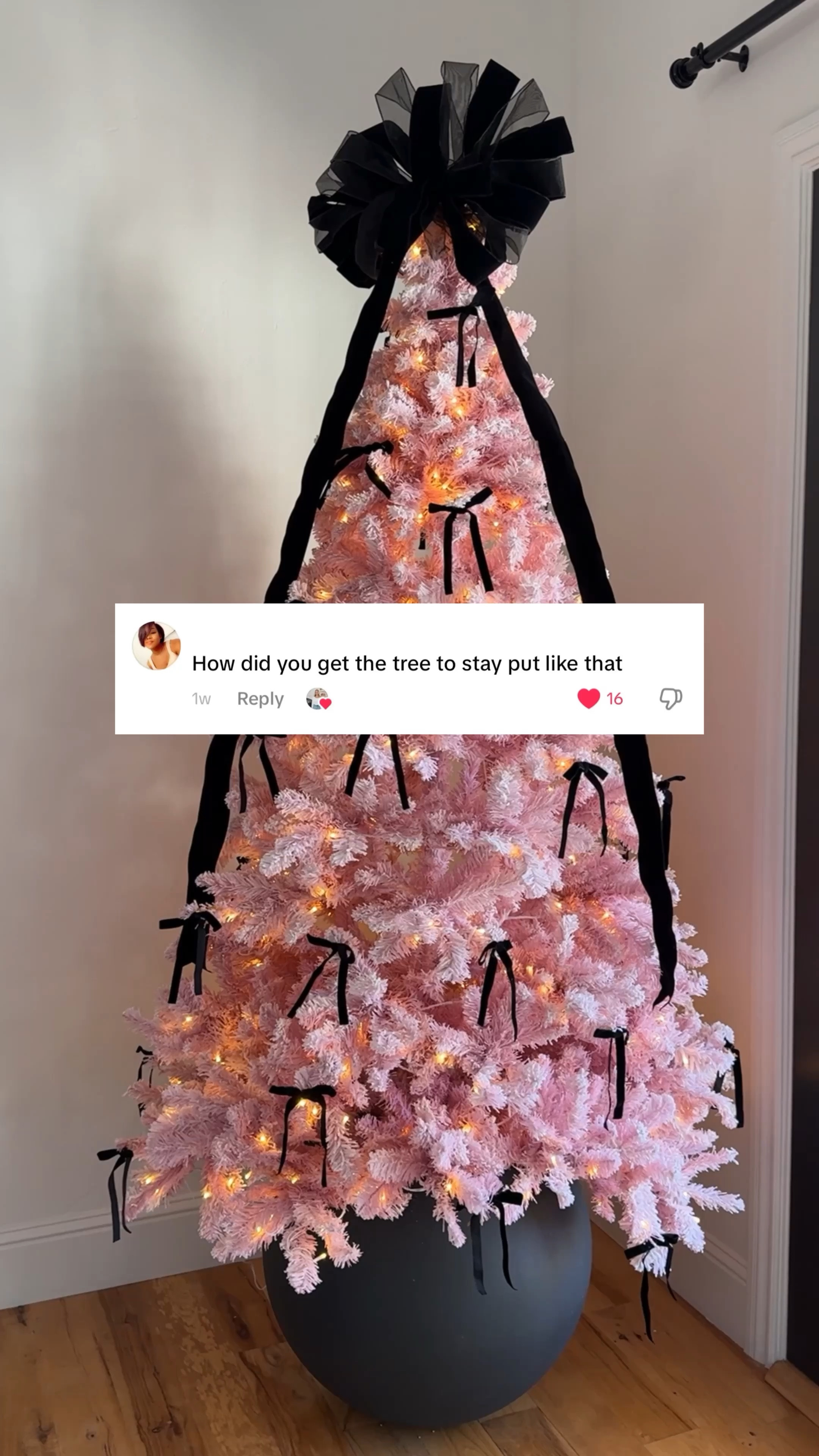 Pink tree that is perfect for the holidays and I placed inside this planter and put on a tree stand inside the planter 

#LTKHoliday #LTKHome #LTKSeasonal