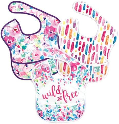 Bumkins SuperBib, Baby Bib, Waterproof, Washable, Stain and Odor Resistant, 6-24 Months, 3-Pack ... | Amazon (US)