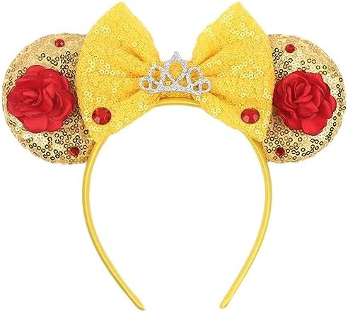 MADO Mouse Ears Headband for Women and Girls - Princess Belle Ears for Adults and Kids | Amazon (US)
