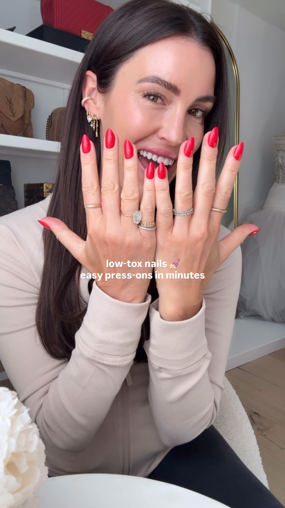 Low-tox nails in MINUTES 💅🏻 No harsh chemicals, no salon wait — just press, file & go!!✨ These press-ons give me salon-perfect results that actually last two full weeks through all the cleaning, cooking, and nonstop mom life — without the toxins!! Obsessed is an understatement. And NO, they don’t ruin your nails. Easy to soak off👏🏻

#LTKselfcare #LTKBeauty