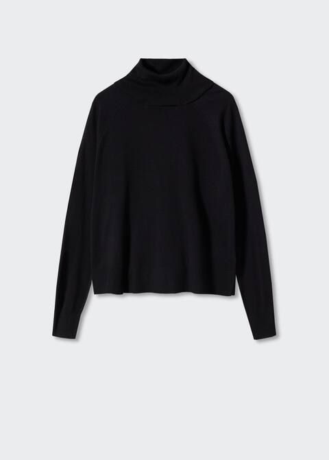 Rolled neck cable sweater -  Women | Mango United Kingdom | MANGO (UK)
