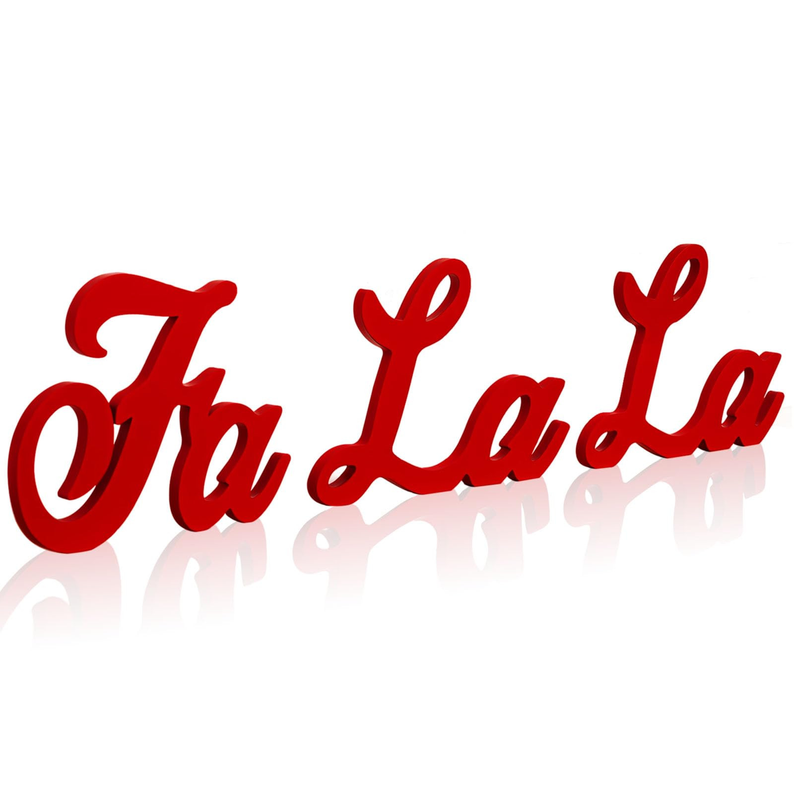 FA La La Freestanding Wood Sign Set Christmas Decor for Christmas Home Office Farmhouse Shelf Tab... | Amazon (US)