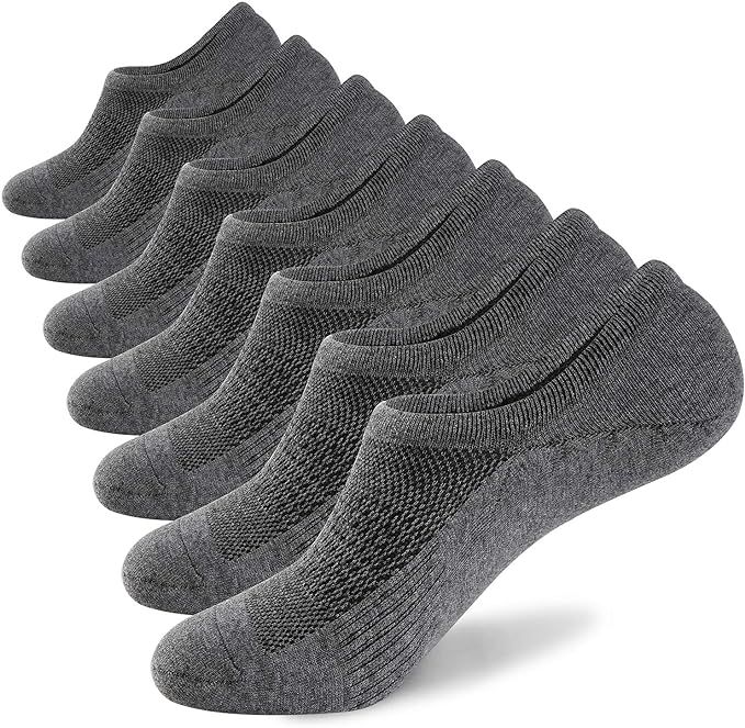 No Show Socks Mens 7 Pair Cotton Thin Non Slip Low Cut Men Invisible Sock 6-8/9-11/12-14 | Amazon (US)