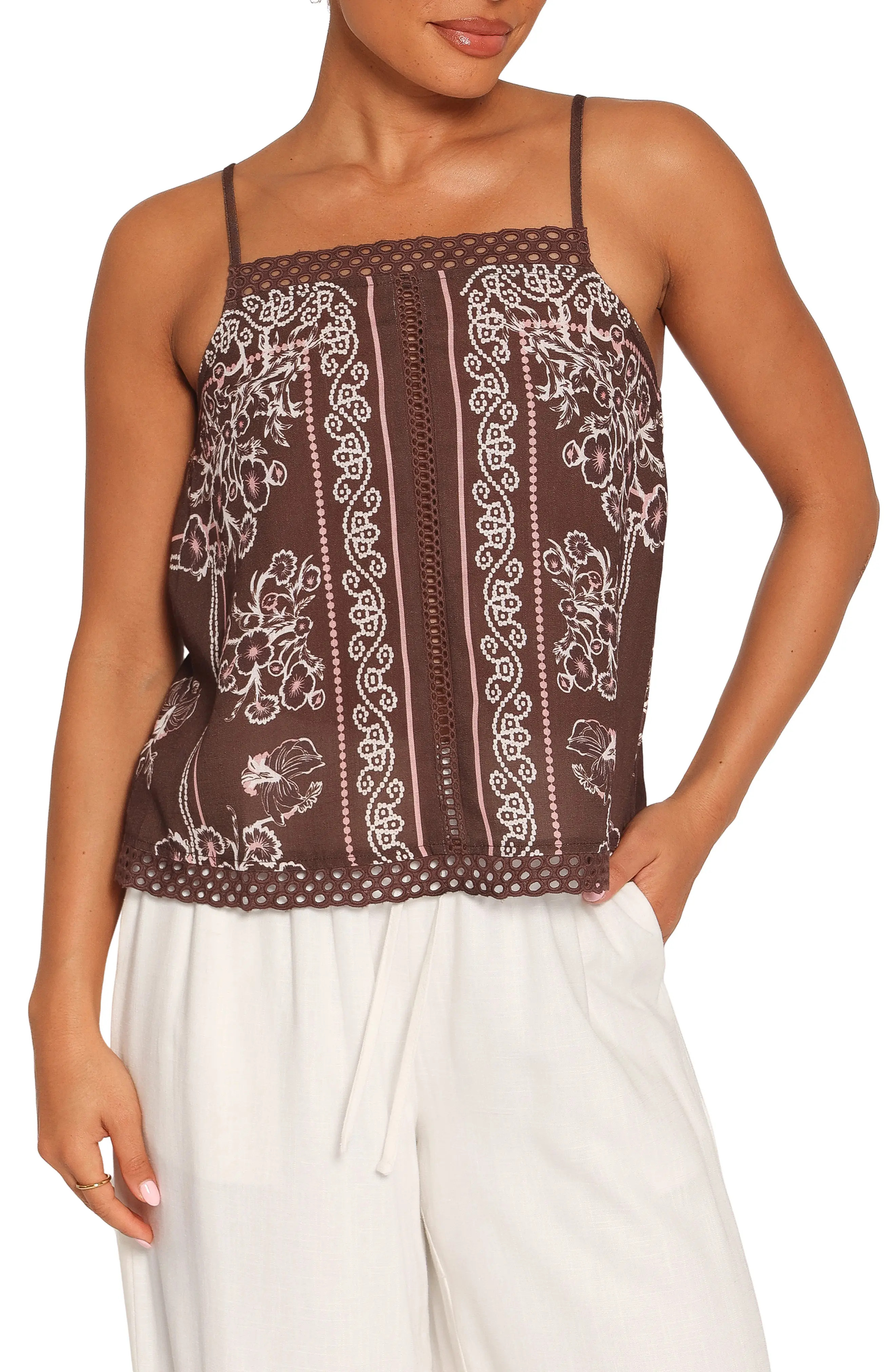 Petal & Pup Erina Eyelet Detail Tank (Women) | Nordstrom | Nordstrom
