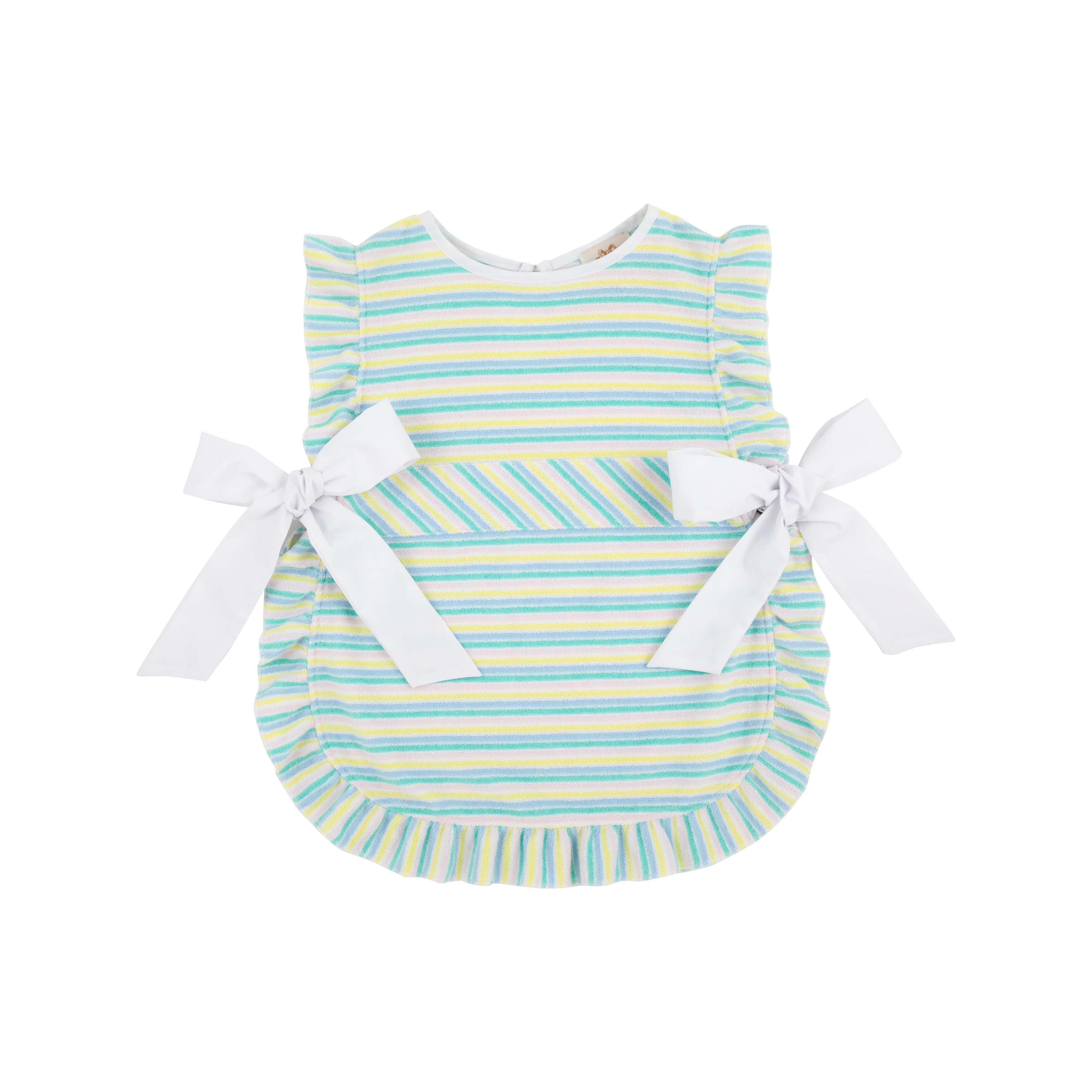 Carolina Cover Up - Siesta Key Stripe (Pink) with Worth Avenue White | The Beaufort Bonnet Company