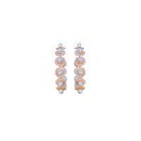 petal pink mother of pearl wildflower hoops | Nicola Bathie Jewelry