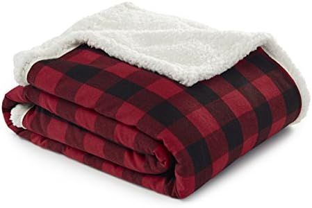 Eddie Bauer Home Plush Sherpa Fleece Throw Soft & Cozy Reversible Blanket, Ideal for Travel, Camp... | Amazon (US)