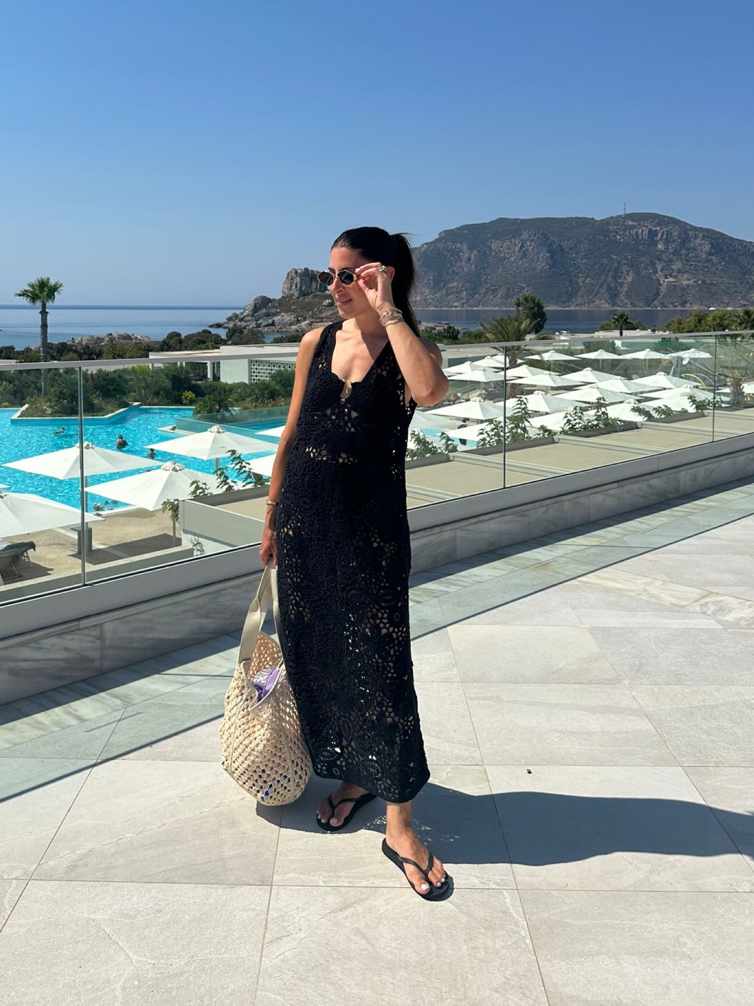 A day by the pool in the ultimate black summer dress 

#LTKstyletip #LTKsummer